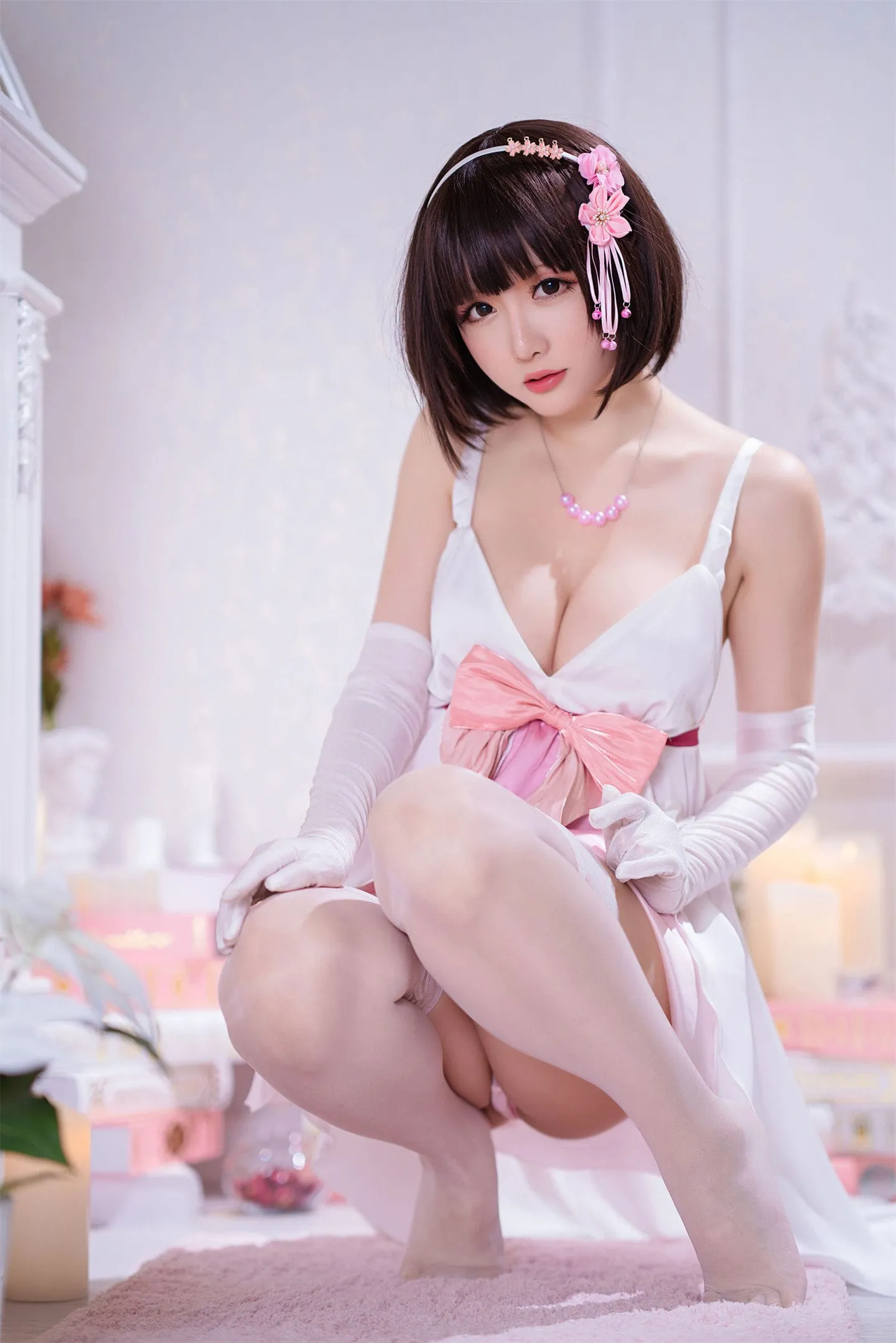 路人女主的养成方法 加藤惠礼服cosplay-绝对领域