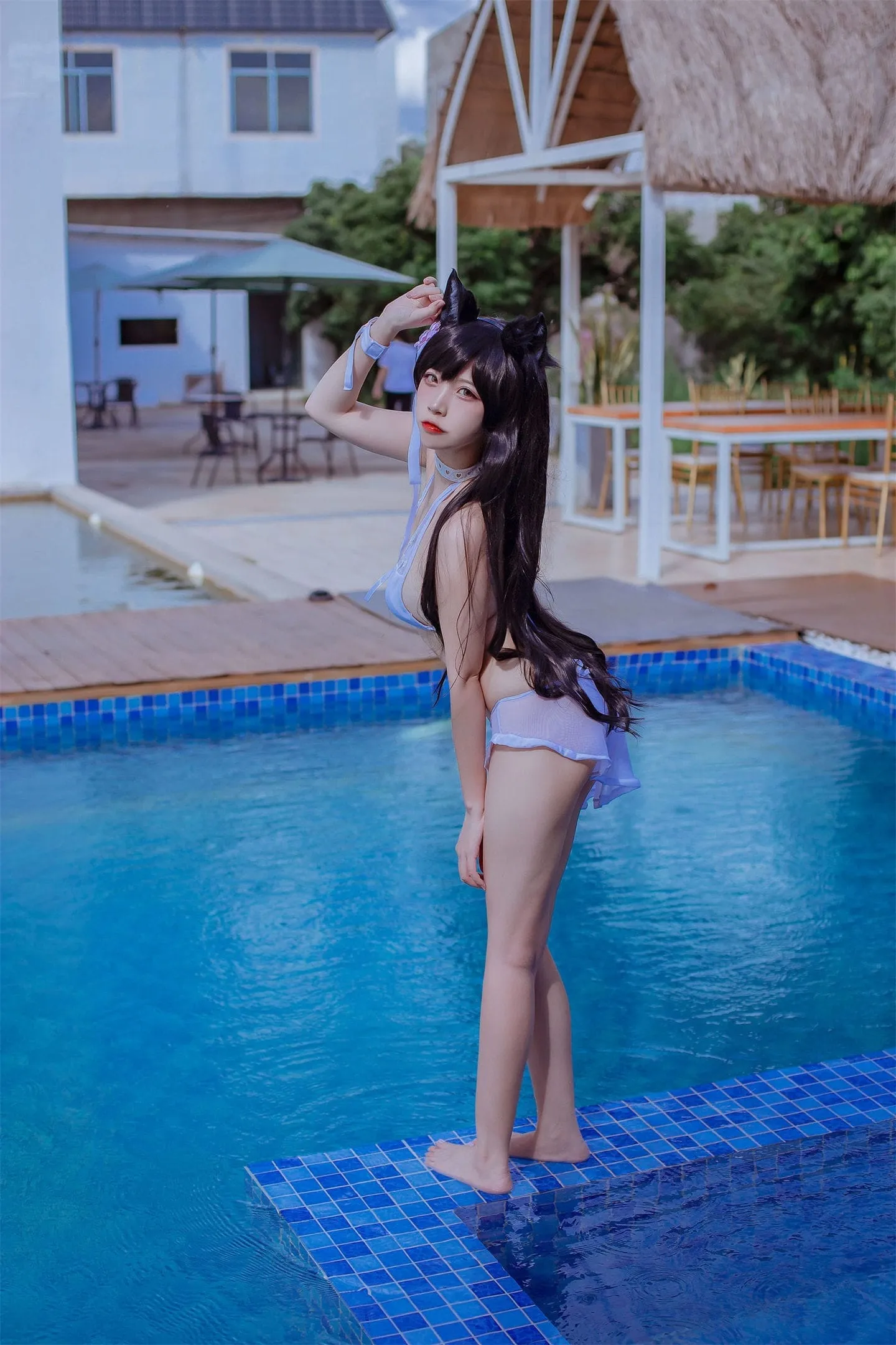 碧蓝航线 爱宕泳装性感cosplay-绝对领域
