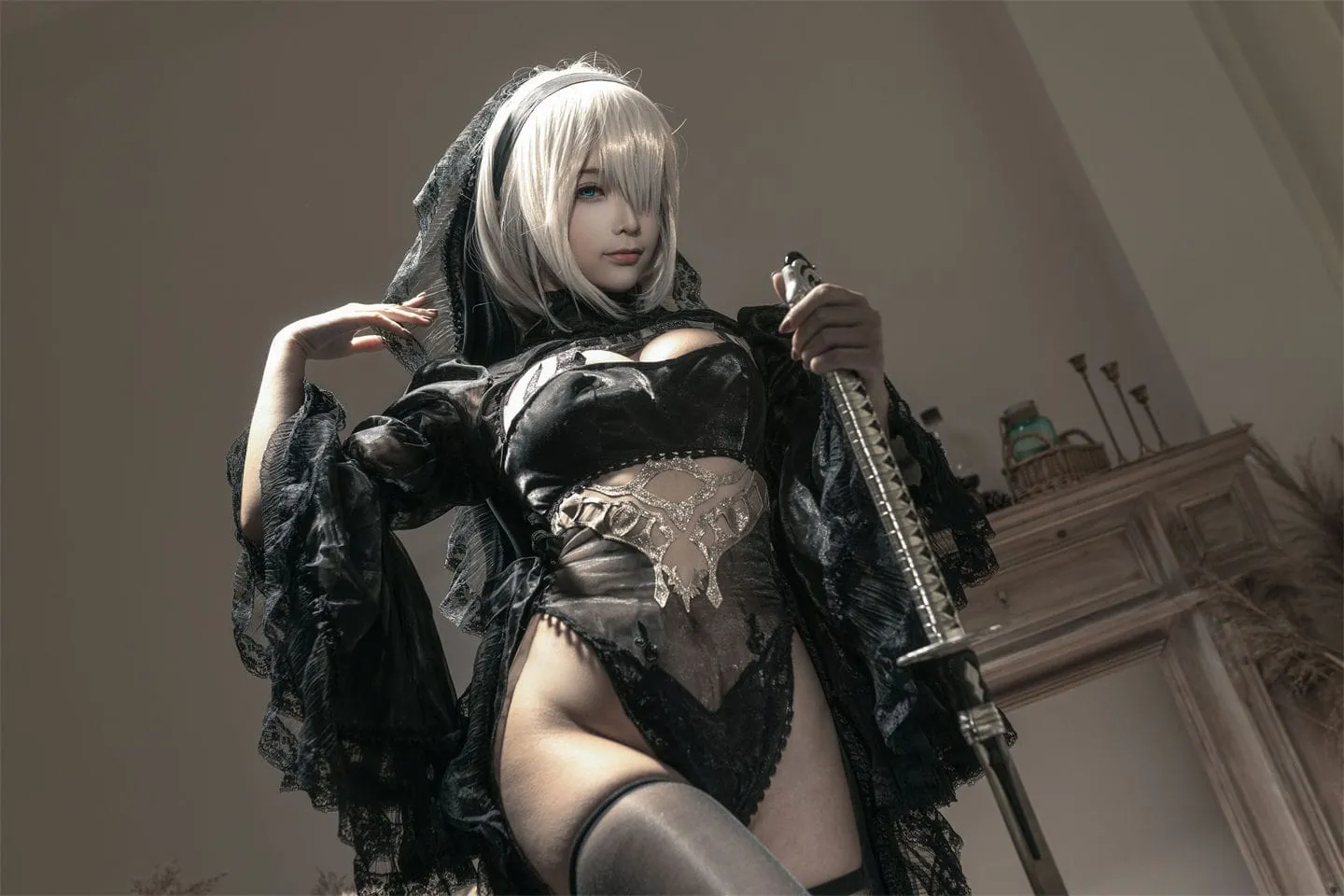 尼尔:机械纪元 2B花嫁cosplay-绝对领域