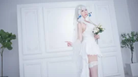 碧蓝航线 光辉婚纱cosplay-绝对领域
