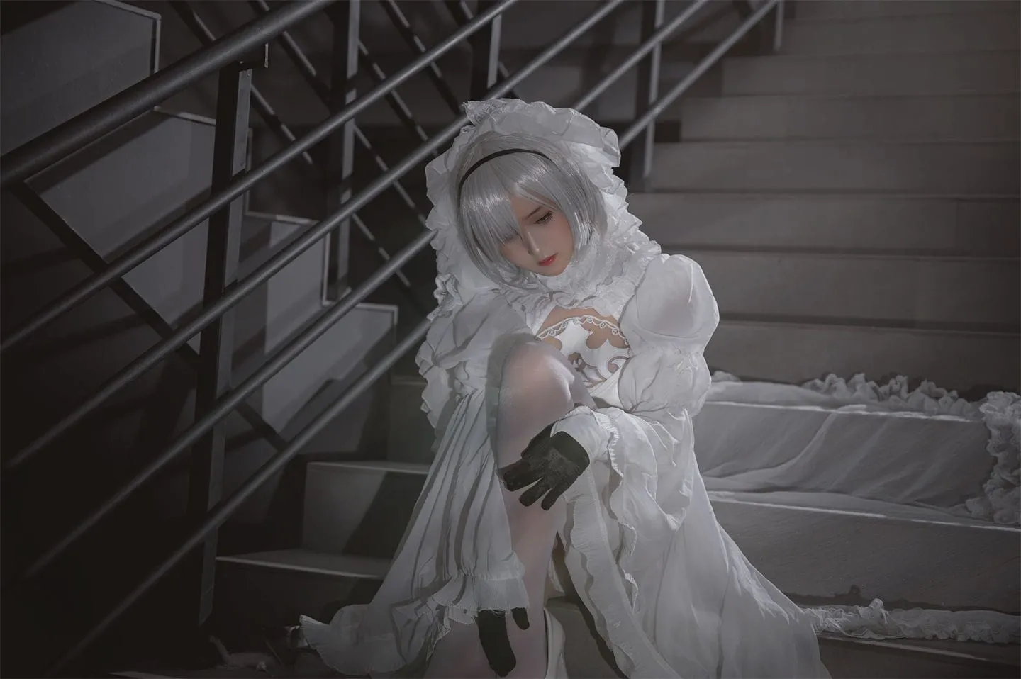 尼尔机械纪元 2B婚纱cosplay-绝对领域