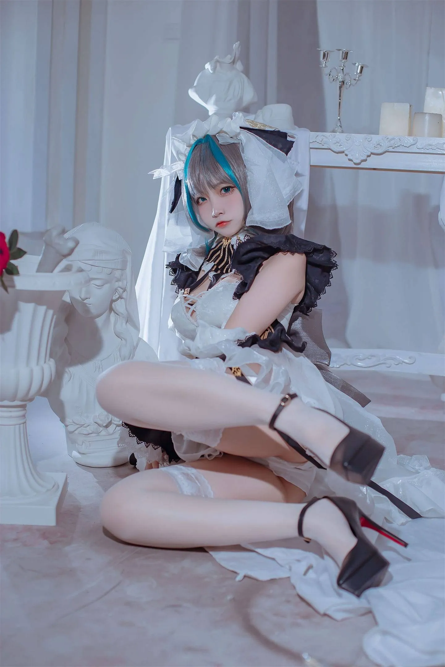 碧蓝航线 柴郡女仆cosplay-1