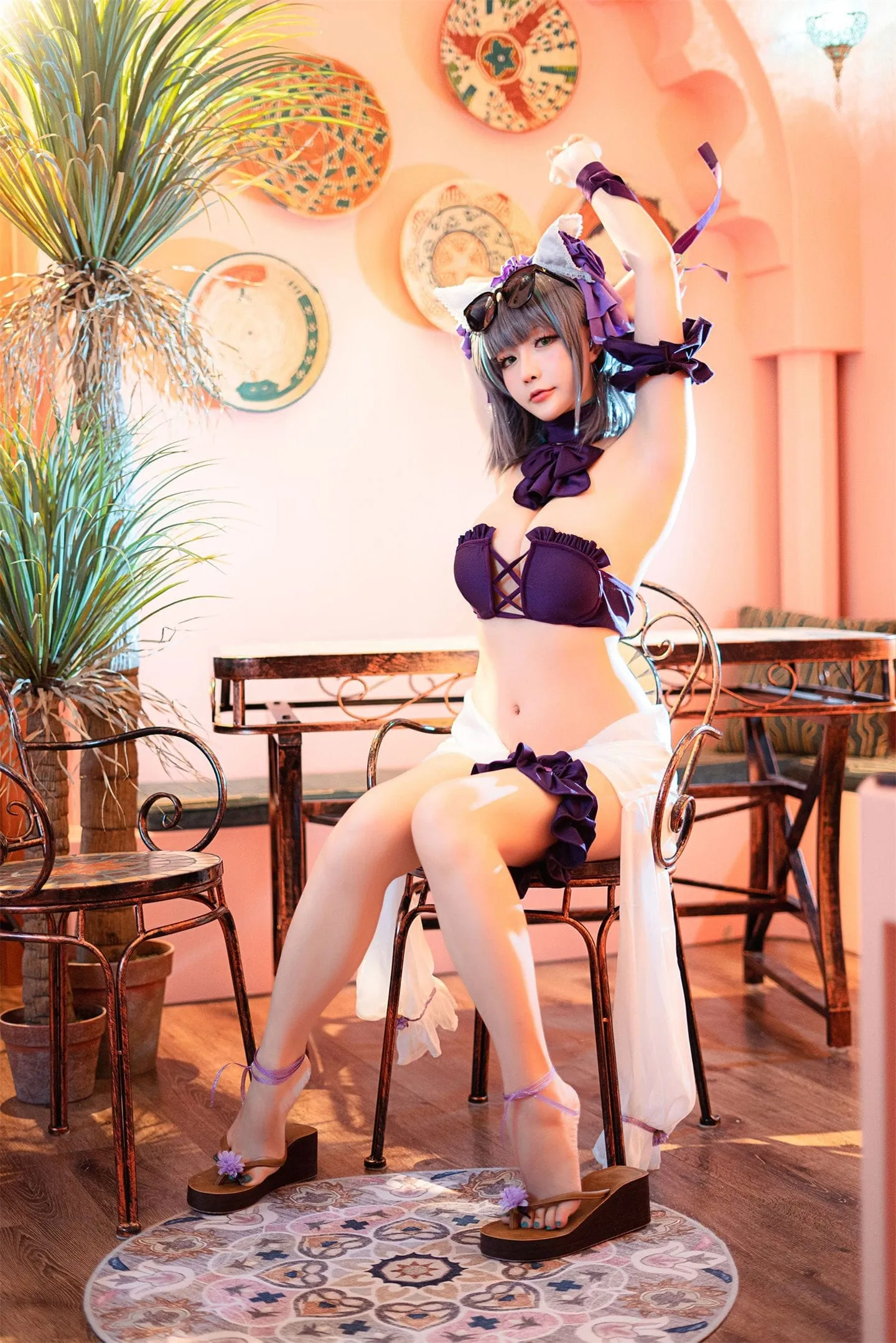碧蓝航线 柴郡泳装cosplay-绝对领域