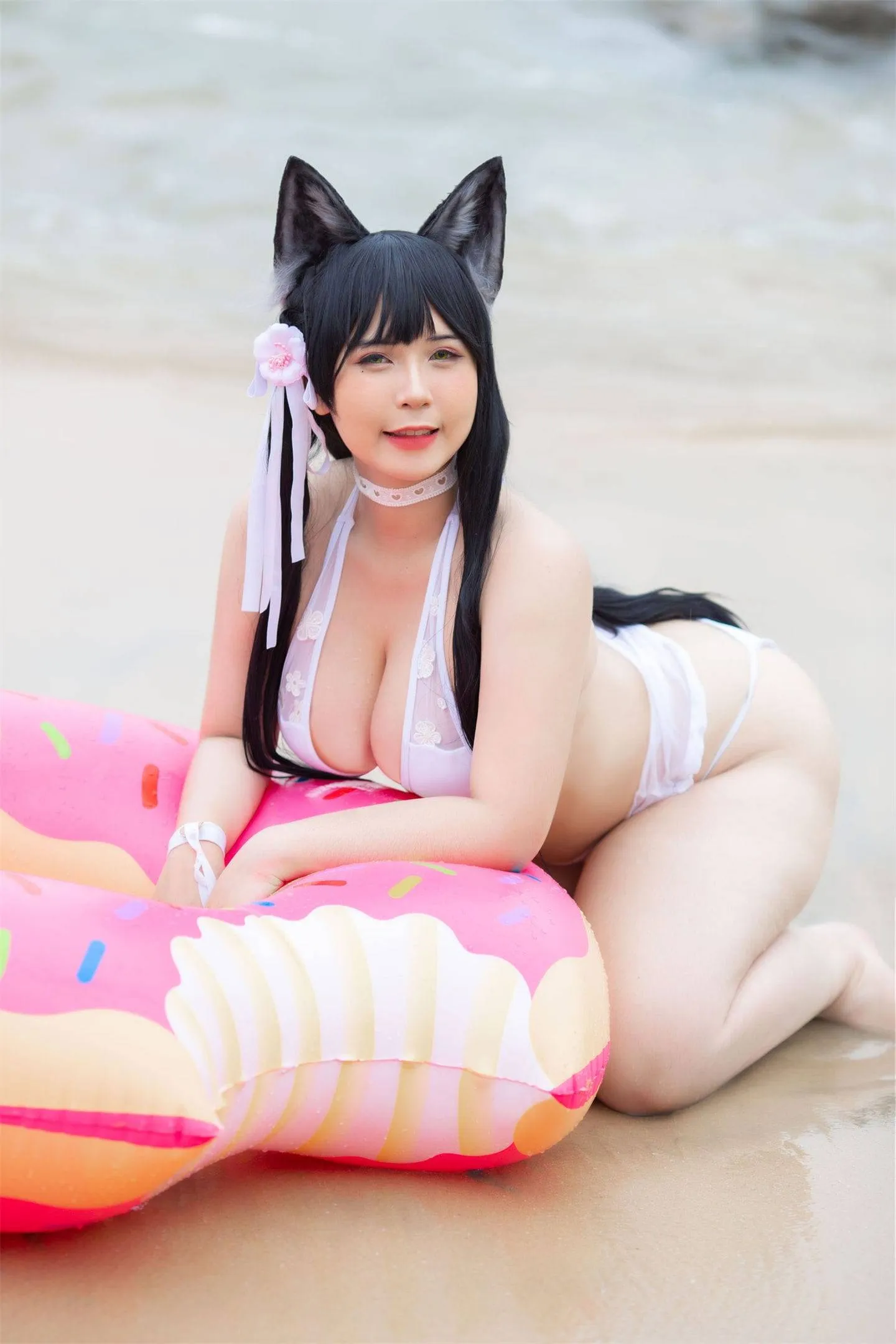 碧蓝航线 爱宕泳装cosplay-绝对领域