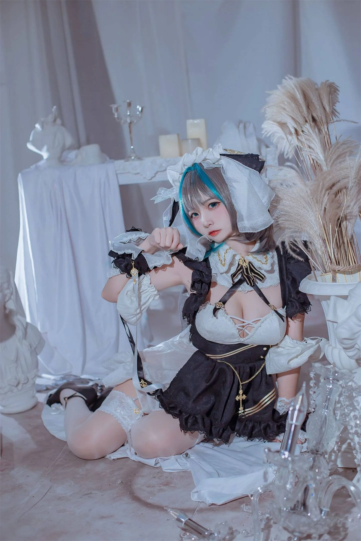 碧蓝航线 柴郡女仆cosplay-1