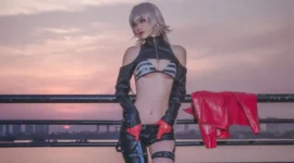 FGO 黑贞黑呆贞德机车女郎cosplay-绝对领域