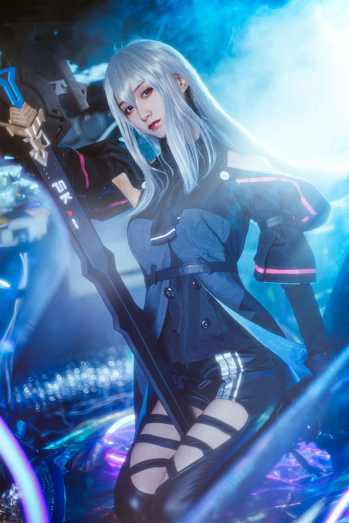 明日方舟 斯卡蒂性感cosplay-绝对领域