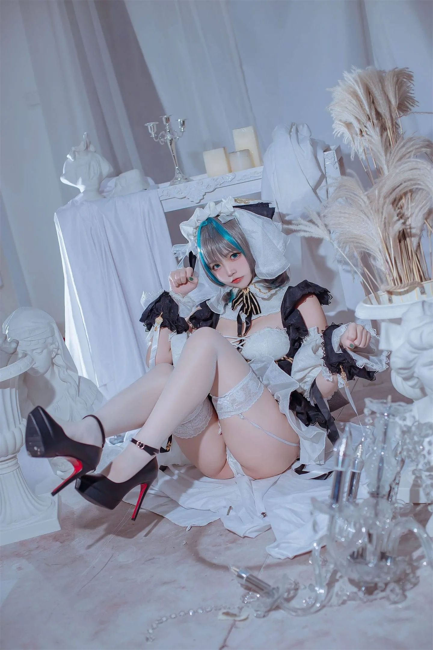 碧蓝航线 柴郡女仆cosplay-1