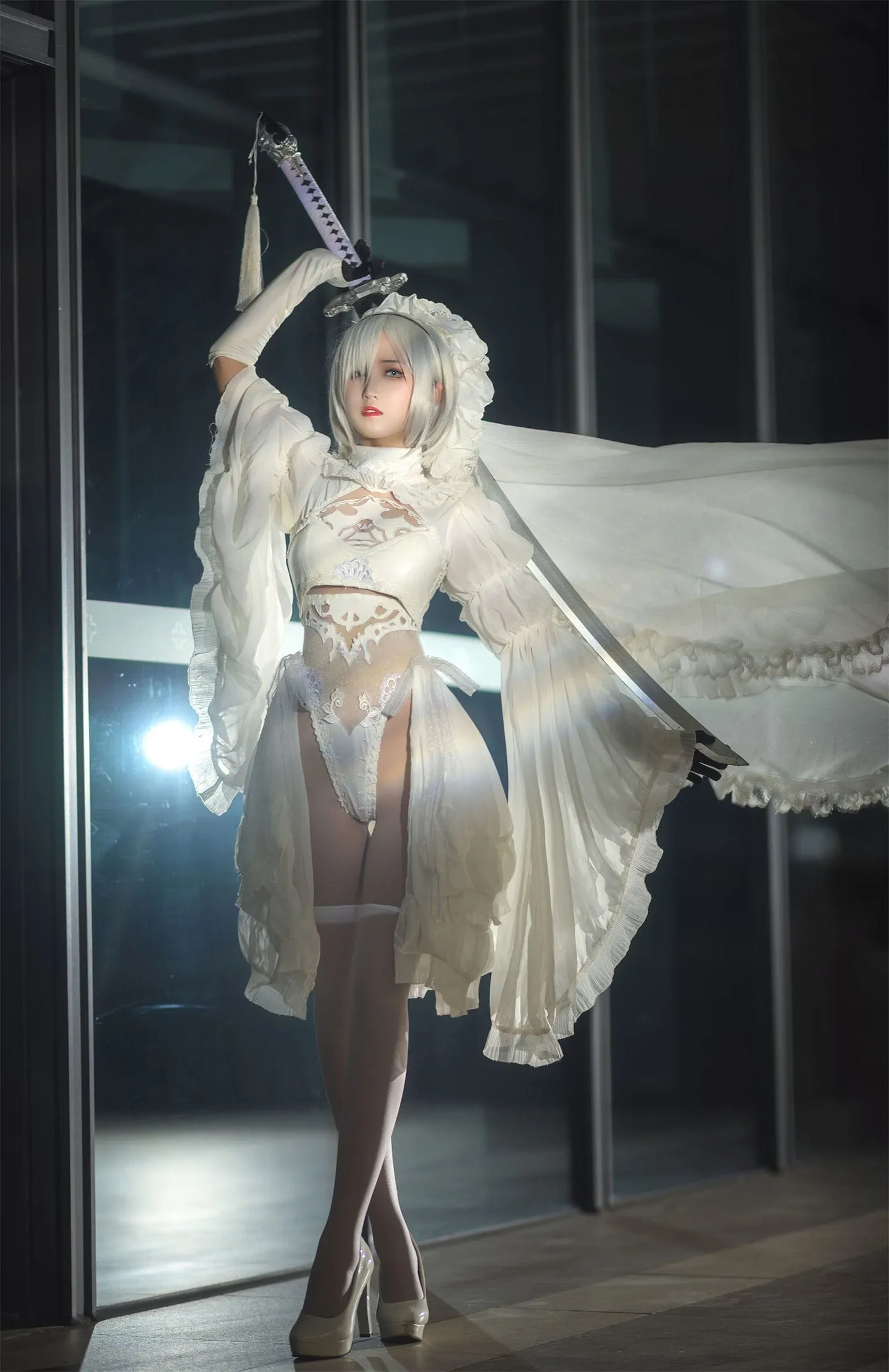 尼尔机械纪元 2B婚纱cosplay-绝对领域