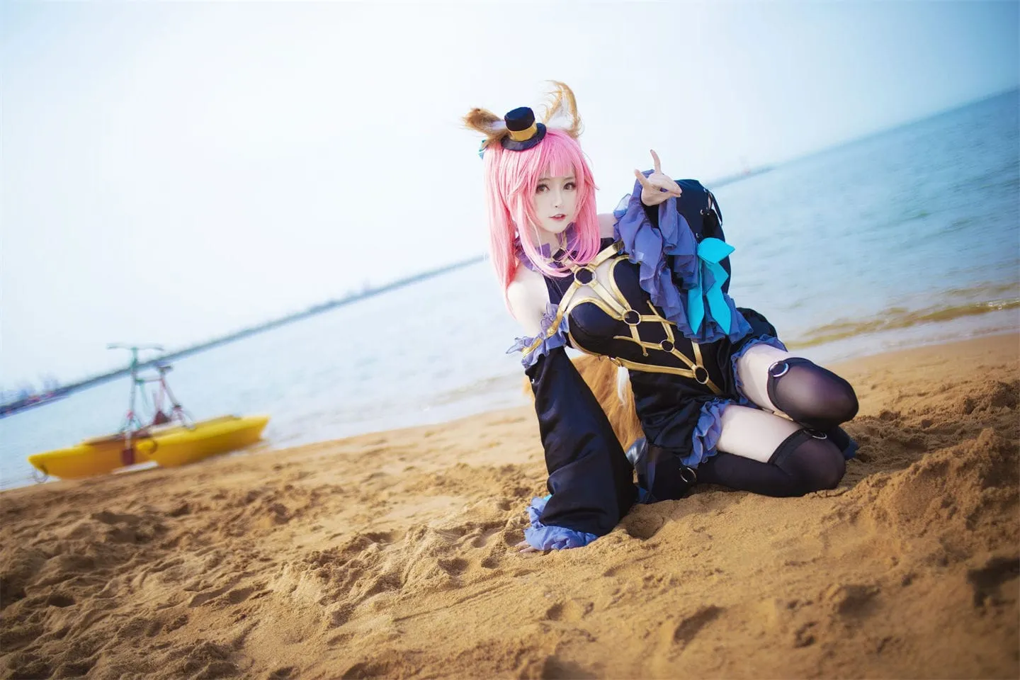 FGO 玉藻前魔术师黑丝cosplay-绝对领域