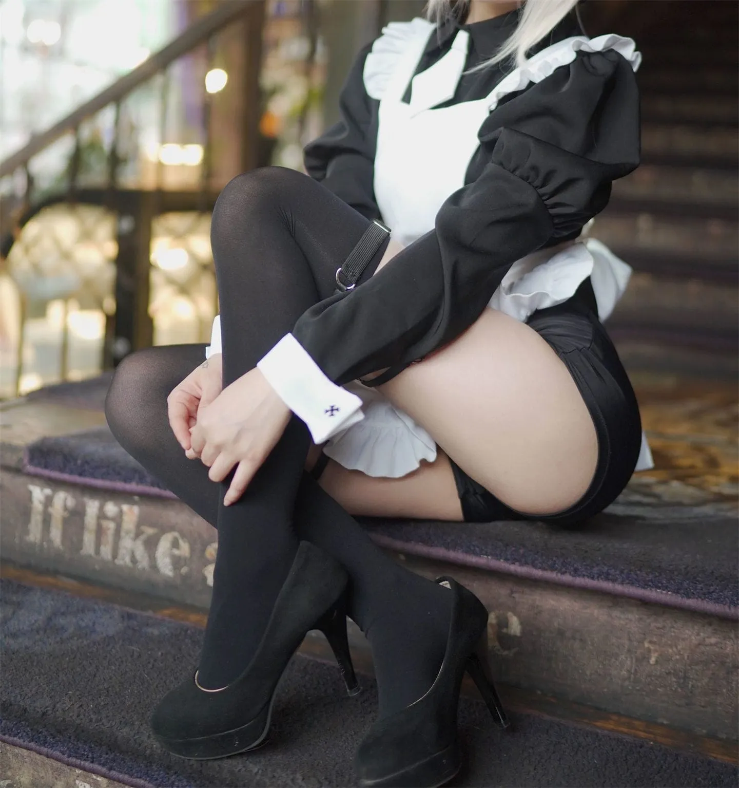 FGO 阿尔托莉雅Xalter黑丝女仆cosplay-绝对领域
