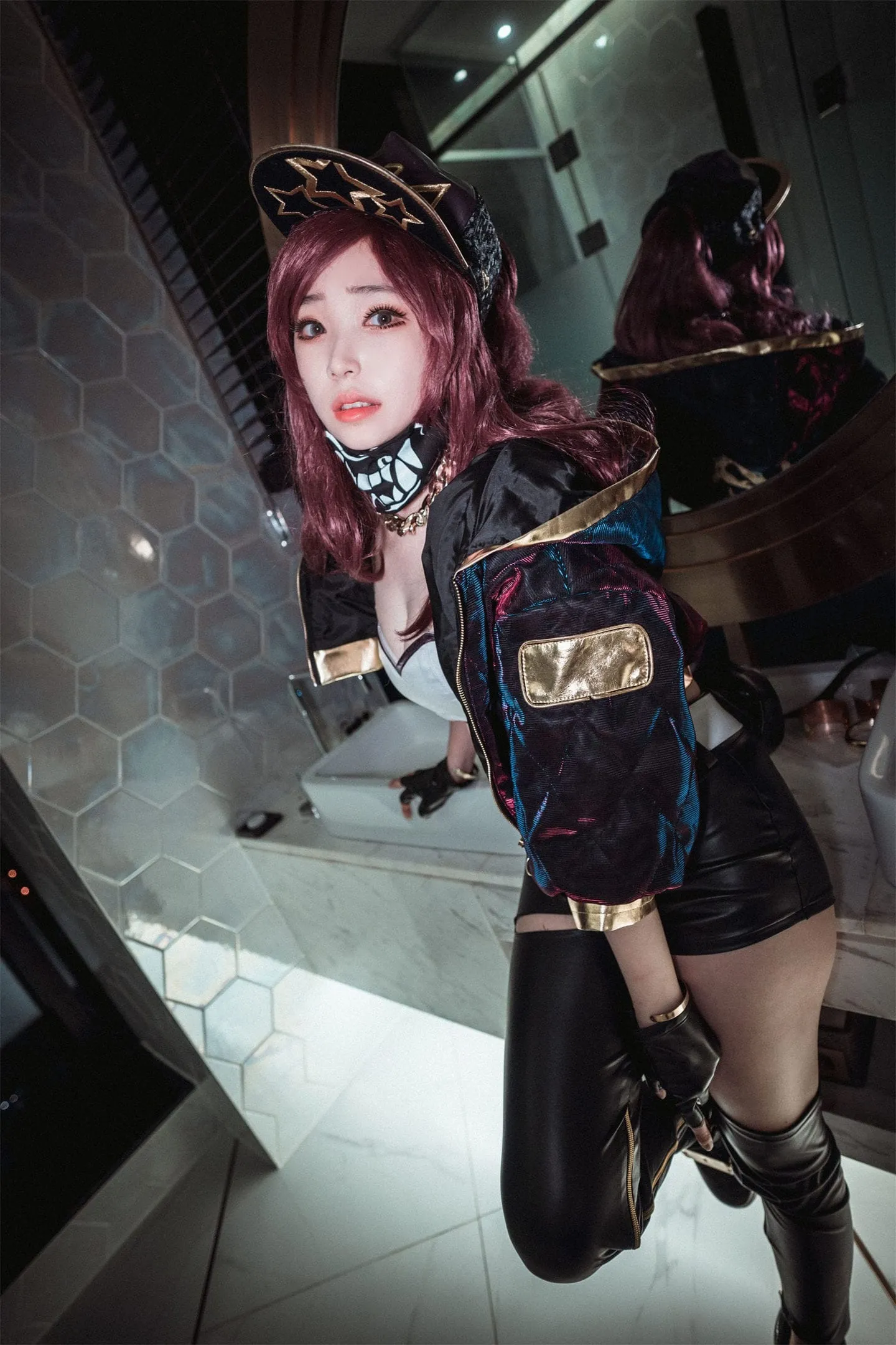 英雄联盟 阿卡丽KDAcosplay-绝对领域