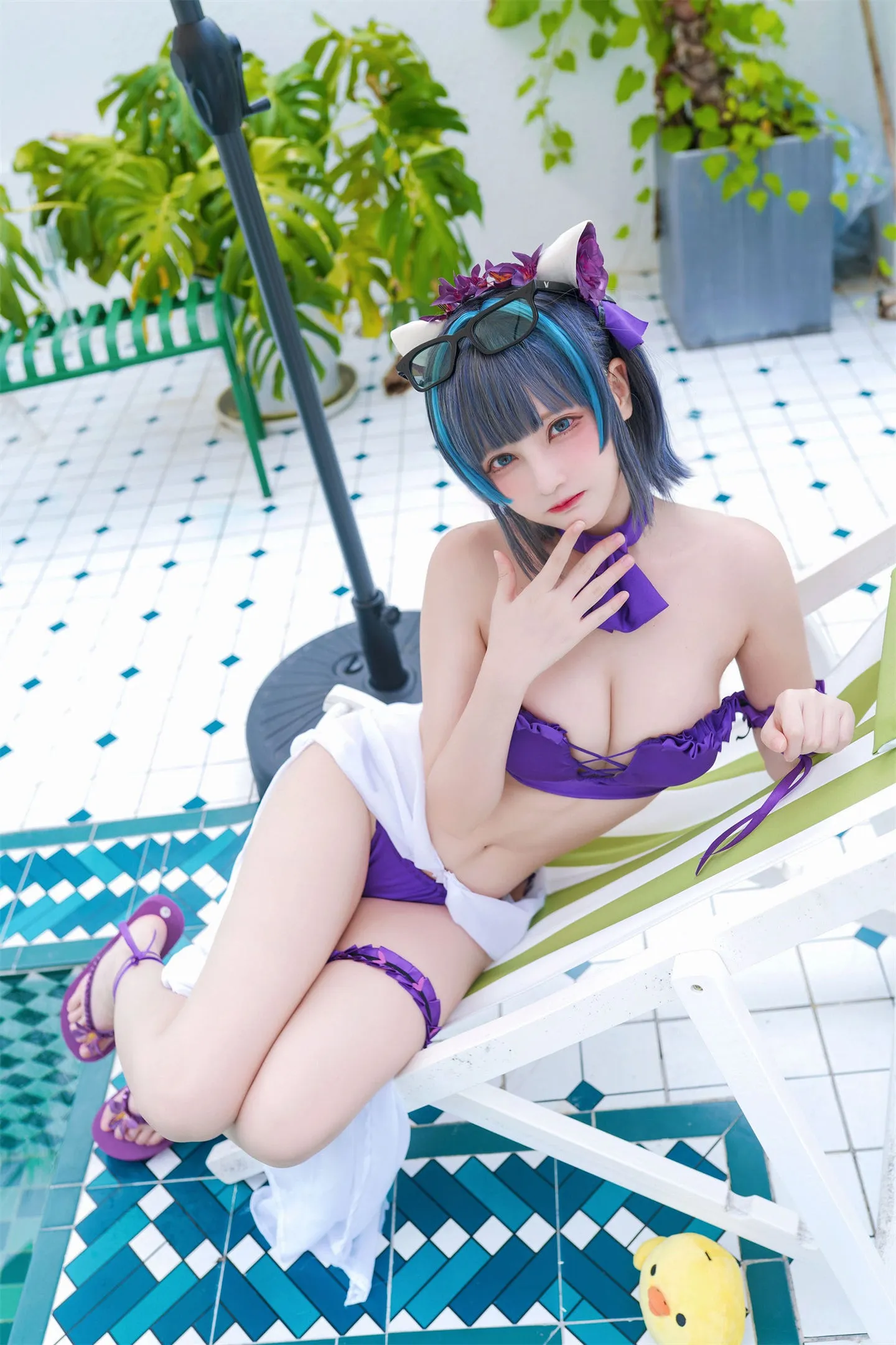 碧蓝航线 柴郡夏日泳装cosplay-绝对领域