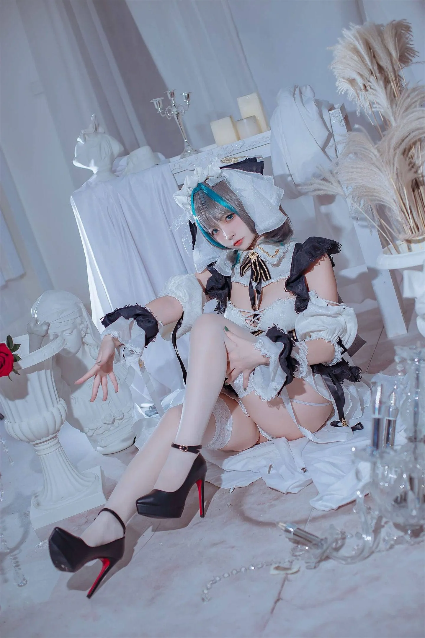 碧蓝航线 柴郡女仆cosplay-1