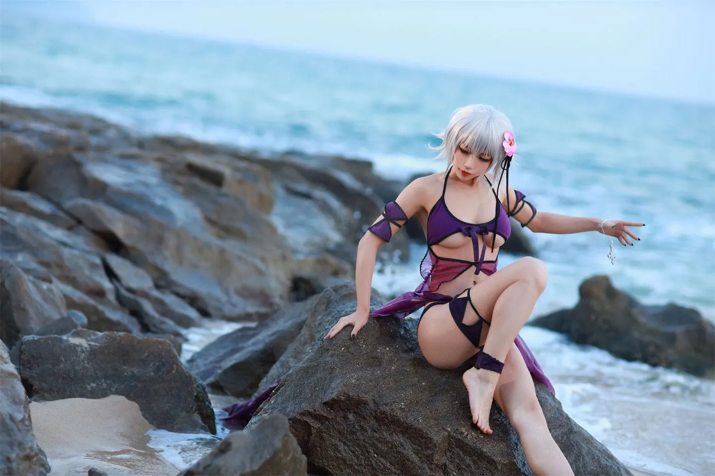FGO 贞德黑贞泳装cosplay-绝对领域