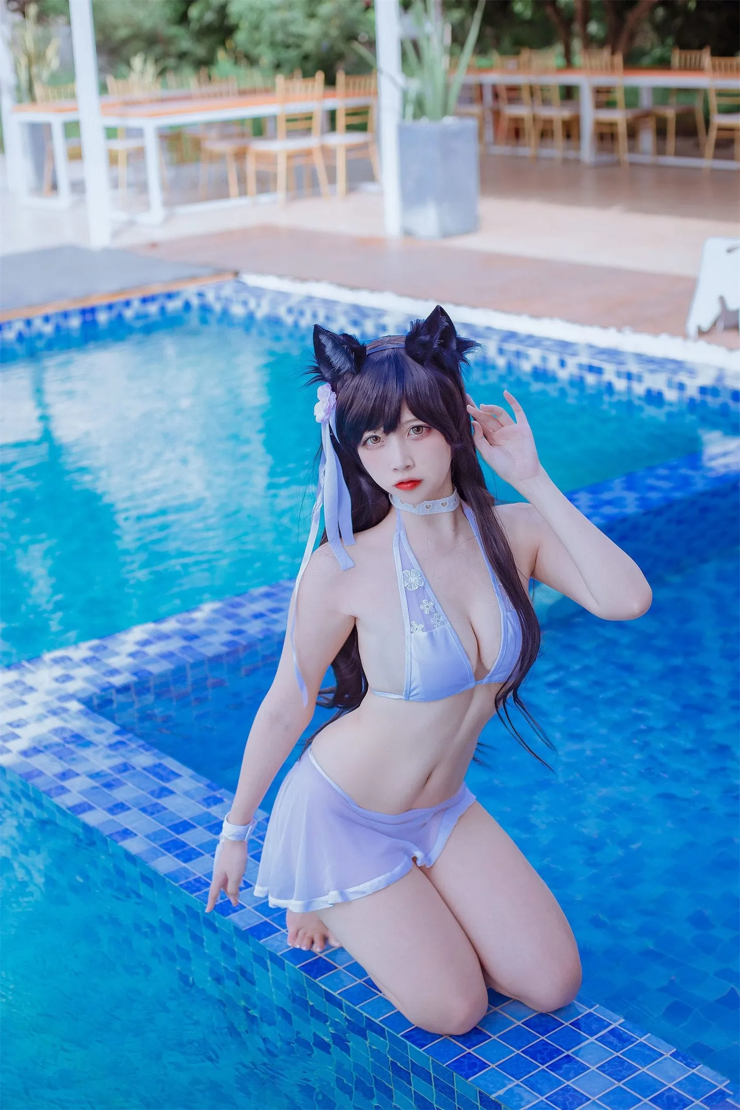 碧蓝航线 爱宕泳装性感cosplay-绝对领域