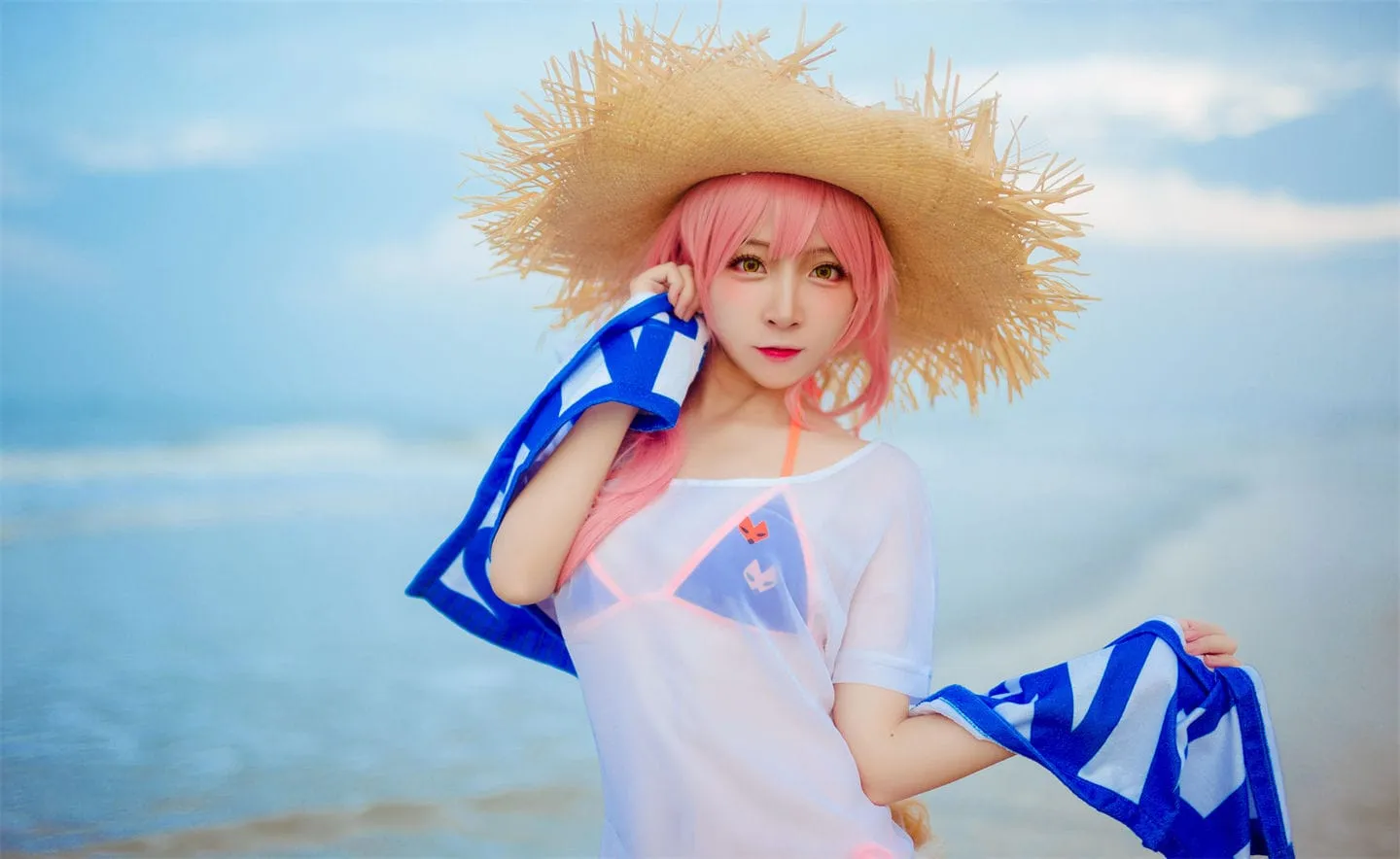 FGO 玉藻前泳装4cosplay-绝对领域