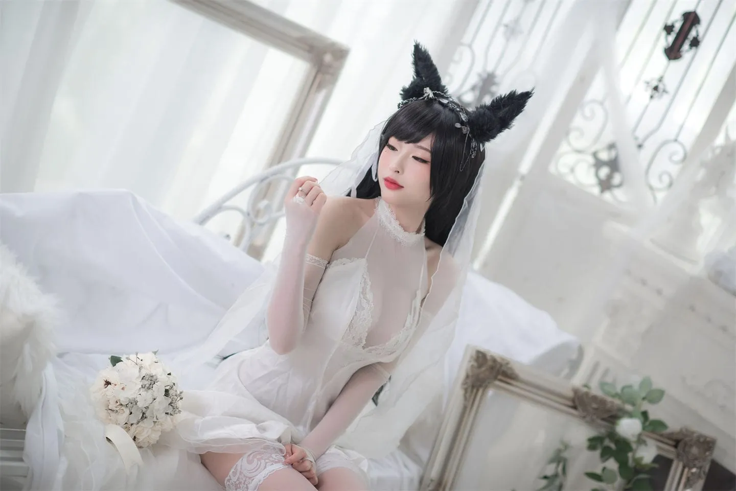 碧蓝航线 爱宕婚纱2cosplay-绝对领域