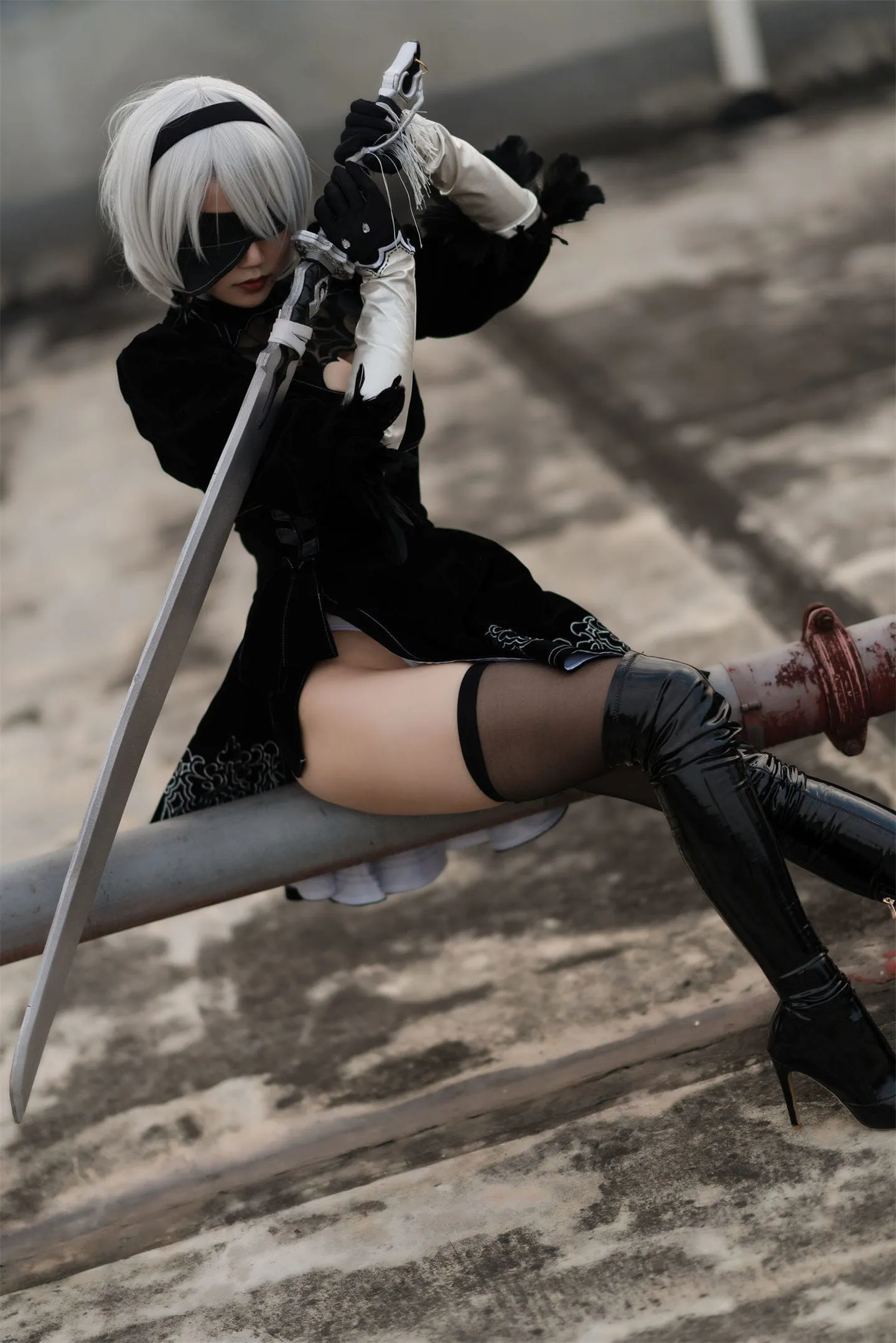 尼尔机械纪元 2B性感黑丝cosplay-绝对领域
