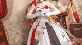 saber 仙鹤礼服 cos 文艺复兴 屯图新发~-绝对领域