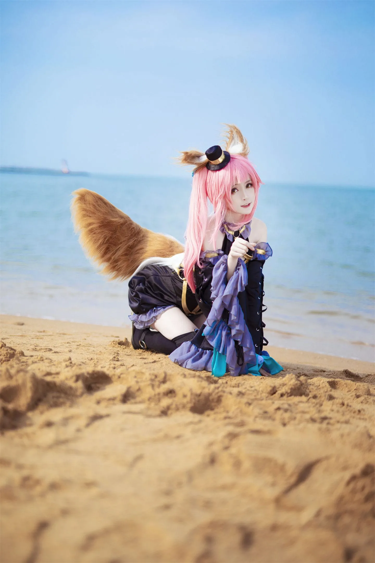 FGO 玉藻前魔术师黑丝cosplay-绝对领域