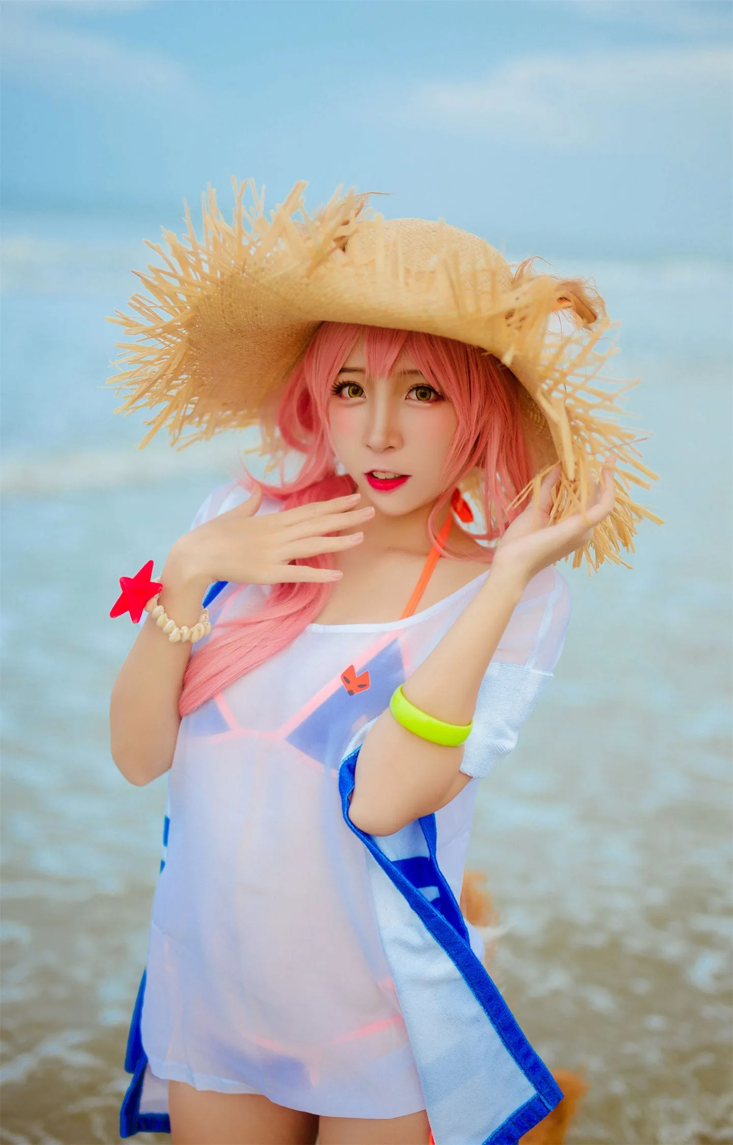 FGO 玉藻前泳装4cosplay-绝对领域