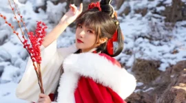 【汉服私影】 「万籁落飞雪 梅绽露娇颜」-绝对领域