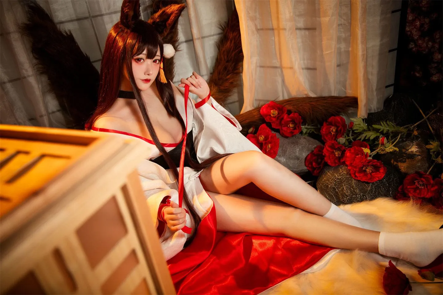 碧蓝航线 赤城婚纱cosplay-绝对领域