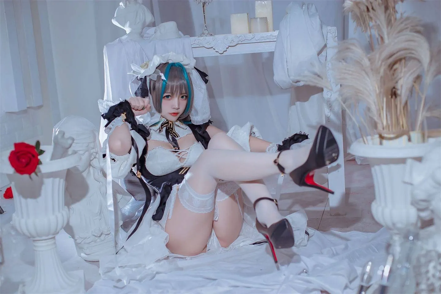 碧蓝航线 柴郡女仆cosplay-1