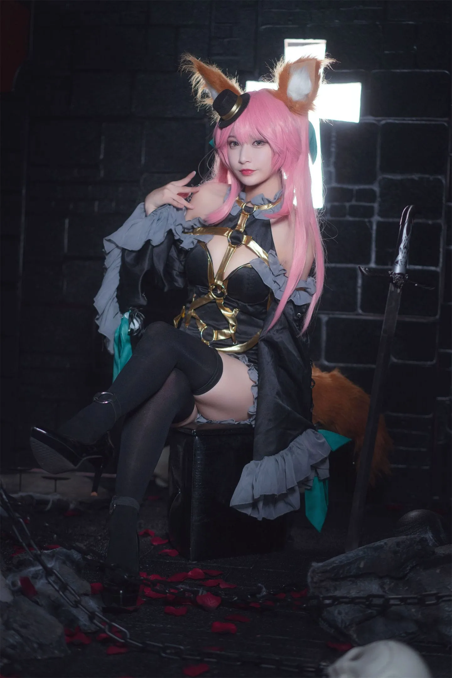 FGO 玉藻前魔术师黑丝2cosplay-绝对领域