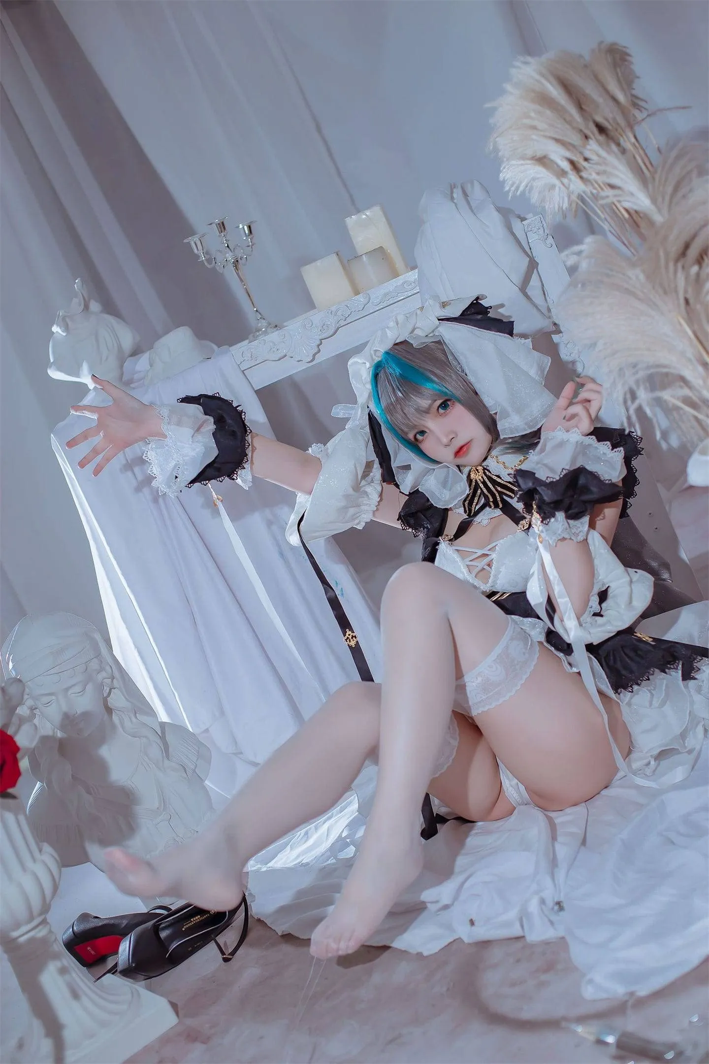 碧蓝航线 柴郡女仆cosplay-1