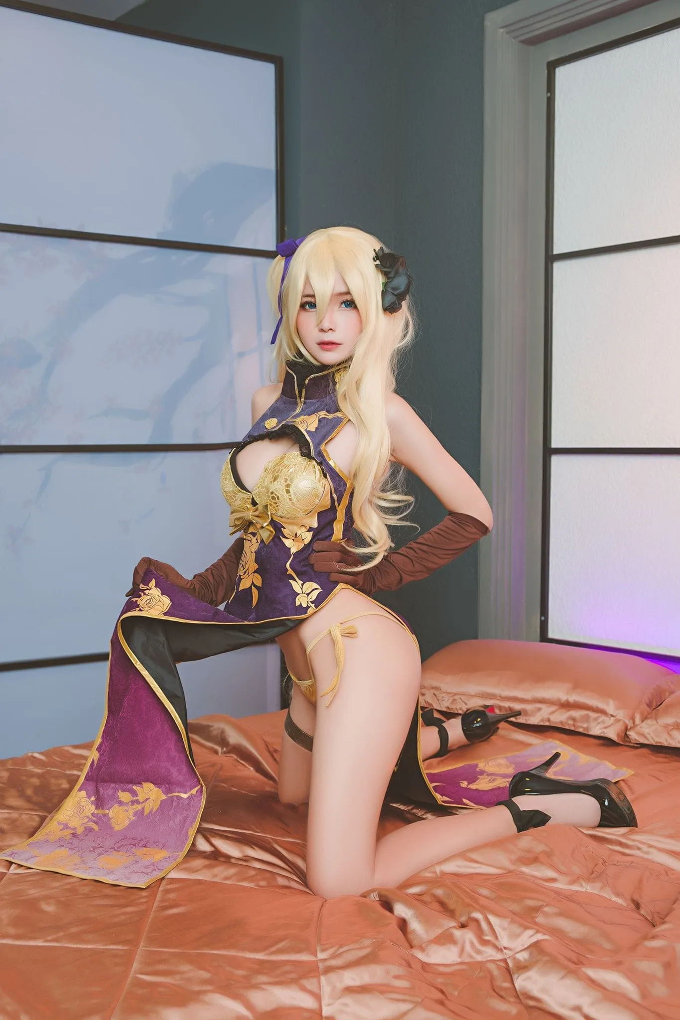 金莲旗袍cosplay-绝对领域