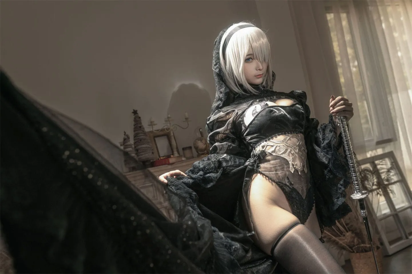 尼尔:机械纪元 2B花嫁cosplay-绝对领域