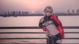 FGO 黑贞黑呆贞德机车女郎cosplay-绝对领域
