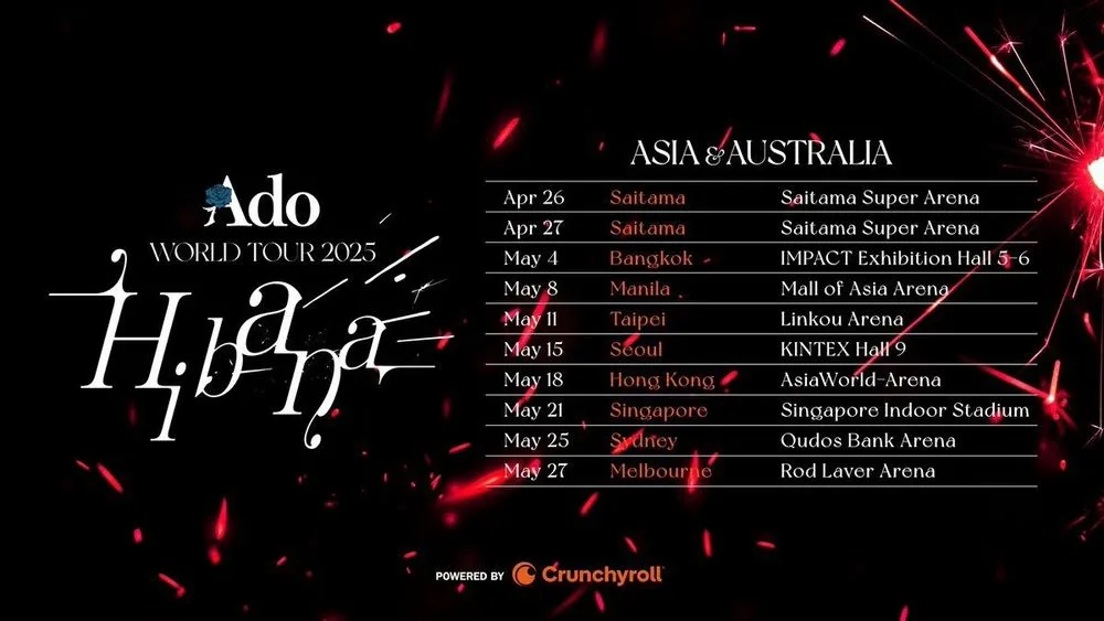 图片[2]-歌手Ado 宣布举行「Ado WORLD TOUR 2025 “Hibana”」世界巡演台北场五月登场-绝对领域