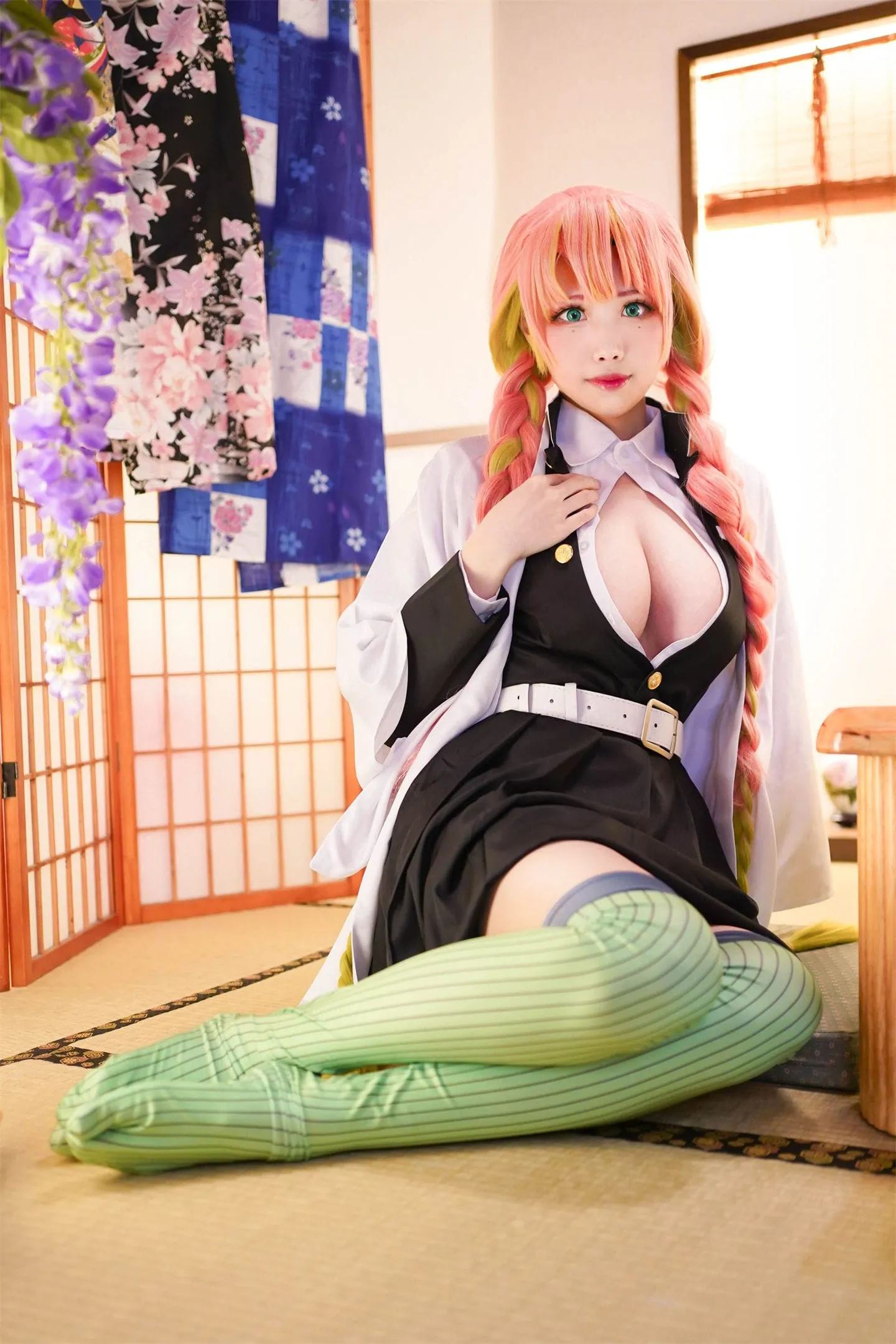 鬼灭之刃 甘露寺蜜璃cosplay-绝对领域
