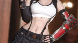 最终幻想 蒂法性感cosplay-绝对领域