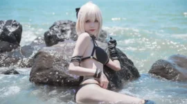 FGO 冲田总司泳装2cosplay-绝对领域