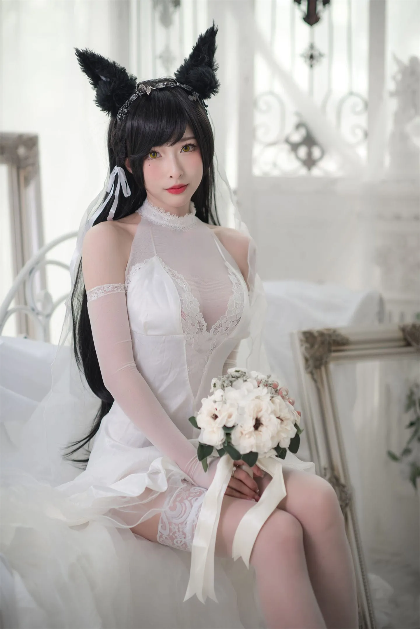 碧蓝航线 爱宕婚纱2cosplay-绝对领域