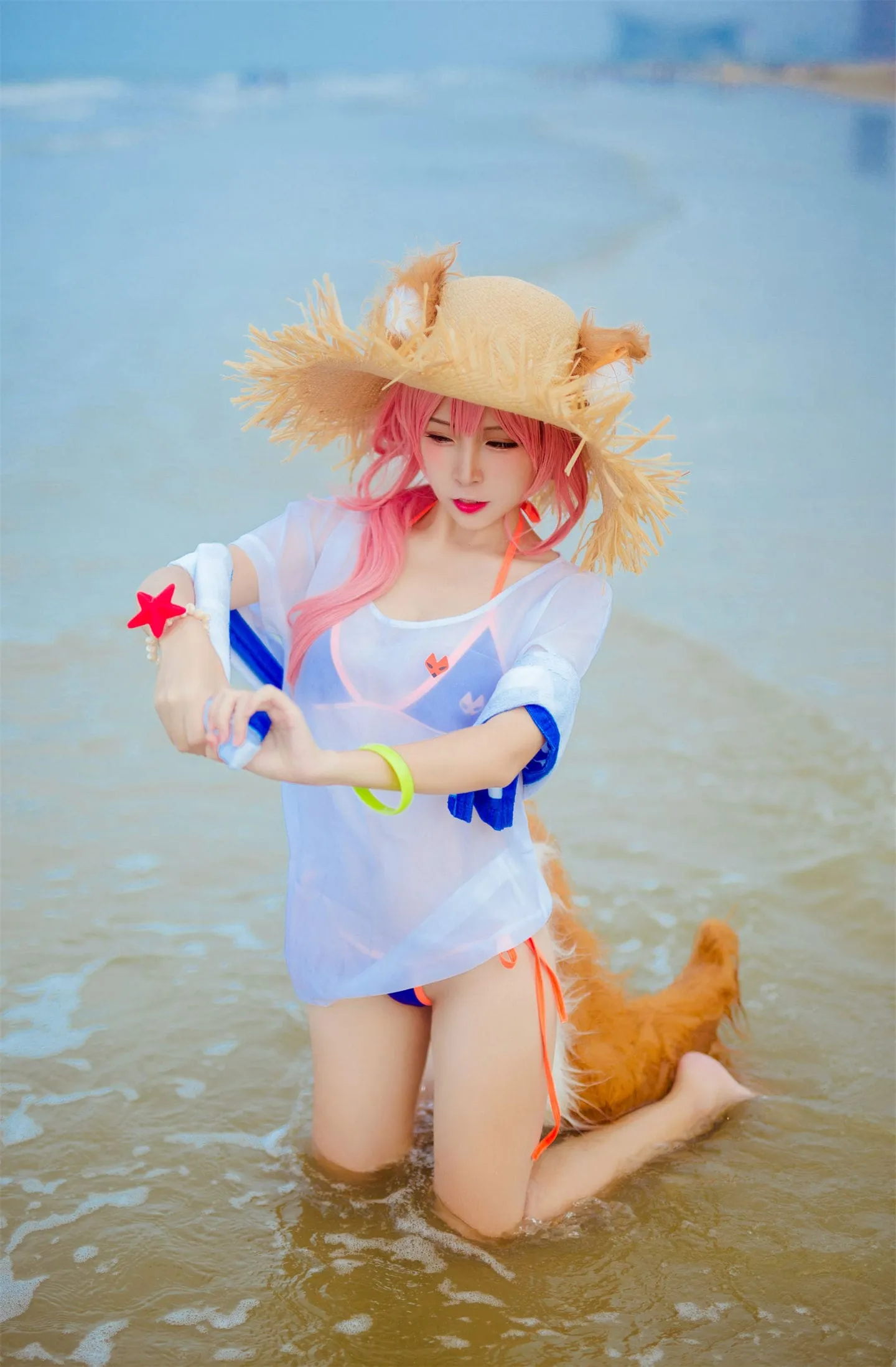 FGO 玉藻前泳装4cosplay-绝对领域