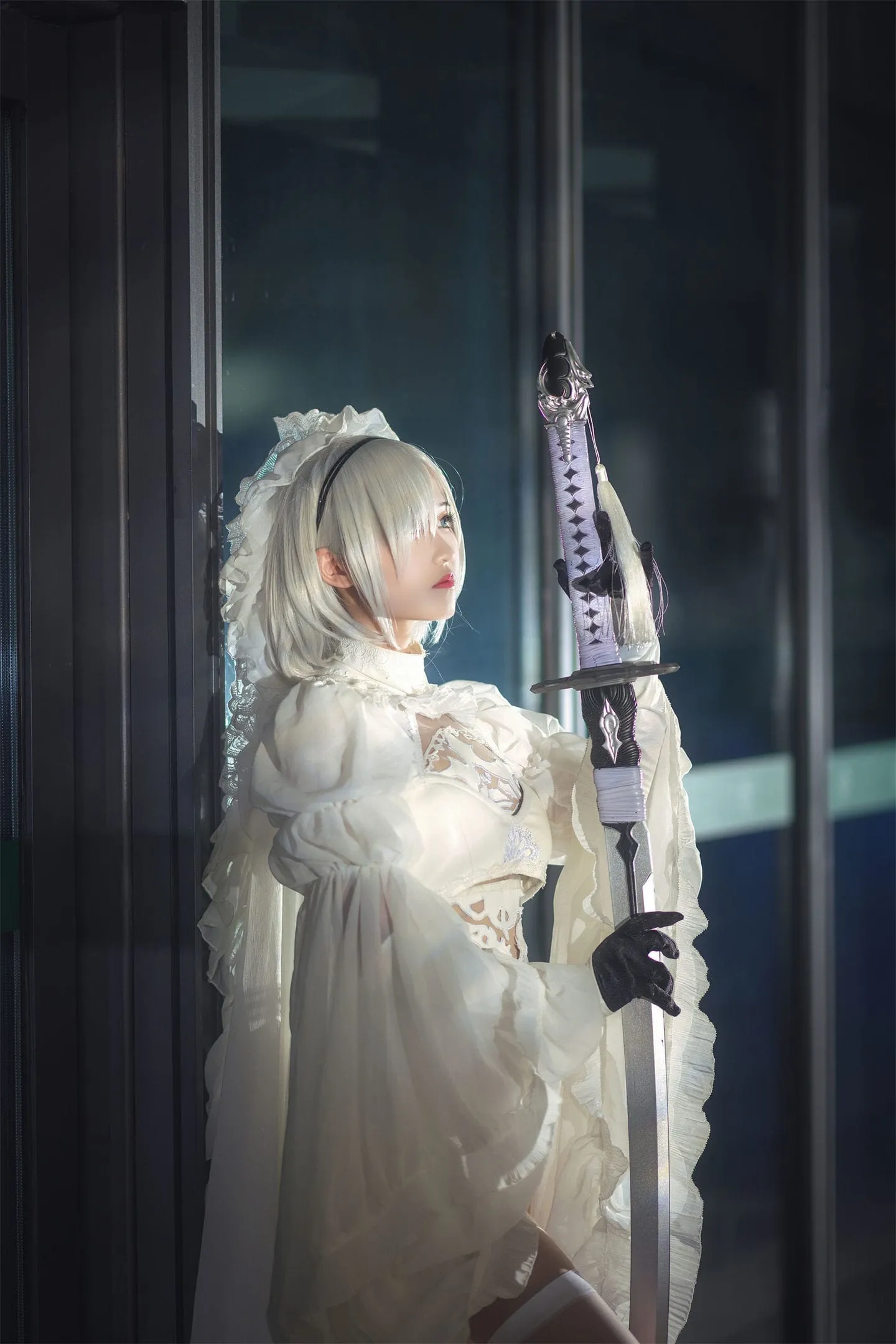 尼尔机械纪元 2B婚纱cosplay-绝对领域