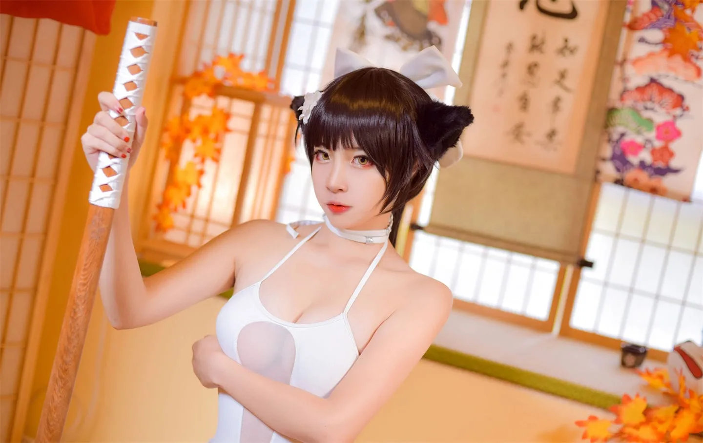 碧蓝航线 高雄泳装cosplay-绝对领域
