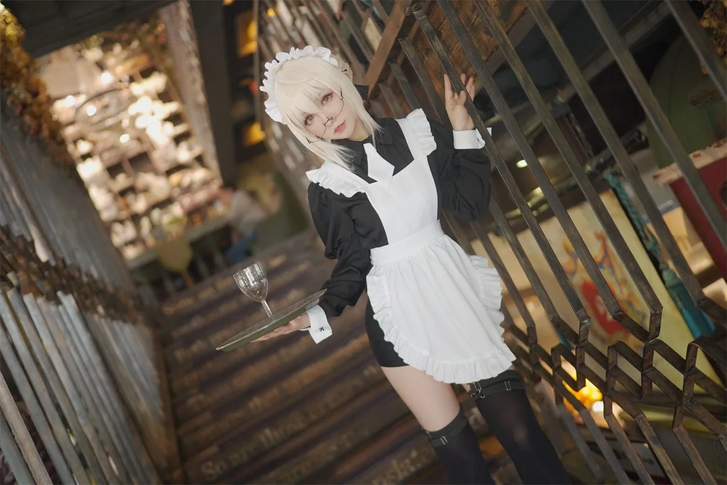 FGO 阿尔托莉雅Xalter黑丝女仆cosplay-绝对领域