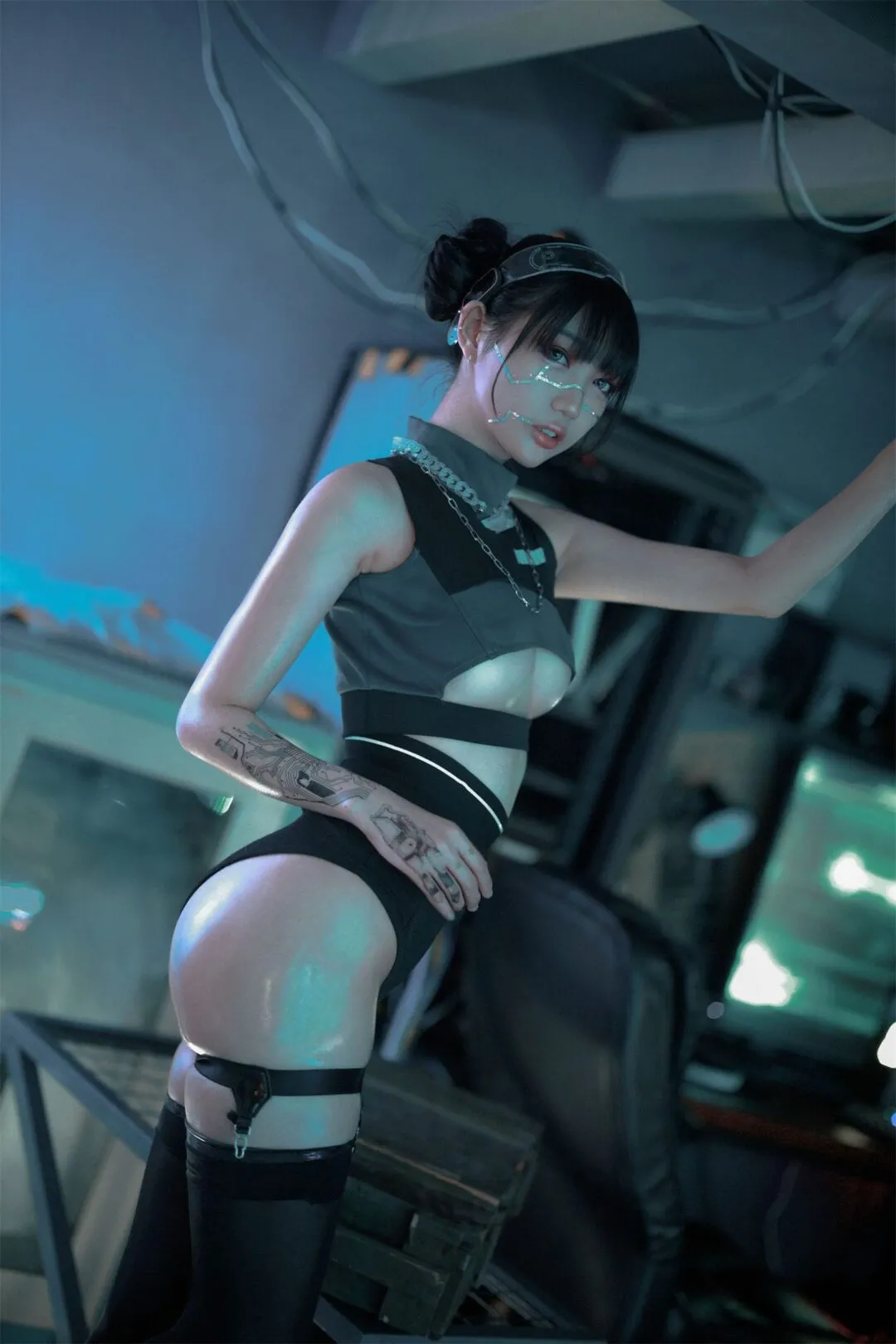 赛博朋克 仿生人形cosplay-绝对领域