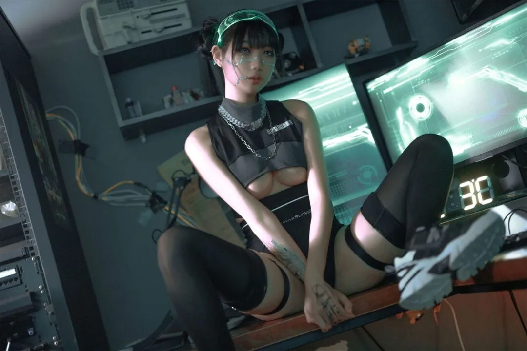 赛博朋克 仿生人形cosplay-24
