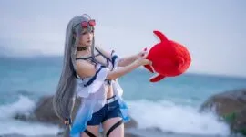 明日方舟 斯卡蒂cosplay-绝对领域