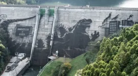 佐贺县水坝变身哥斯拉壁画巨幅画布-绝对领域